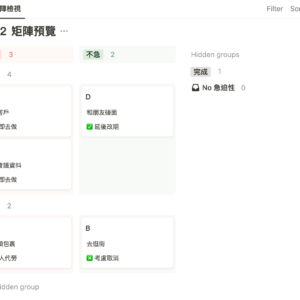 比AI還快的艾森豪矩陣 Notion模板 比AI還快的艾森豪矩陣 Notion模板